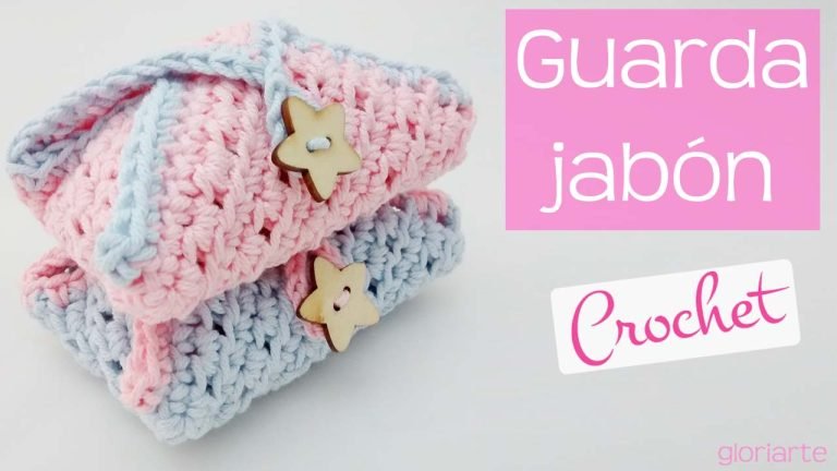 Funda de ganchillo para guardar el jabón