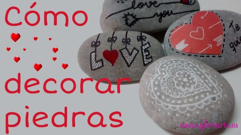 Piedras decoradas con rotulador: especial san valentin