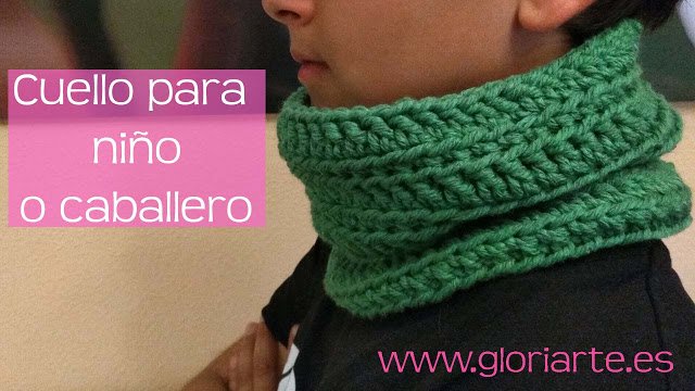 Cuello de ganchillo para caballero o niño