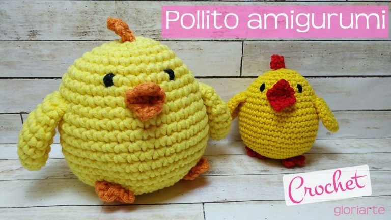 Mi primer amigurumi. Pollito súper fácil.