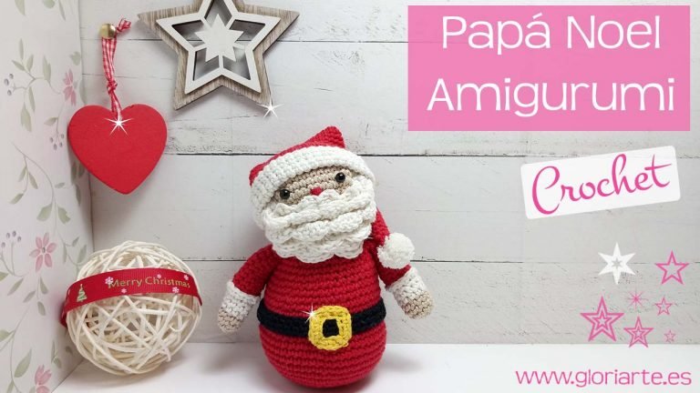 Papá Noel de ganchillo amigurumi