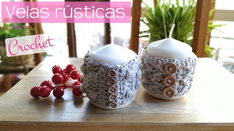 Fundas rústicas para velas de Navidad