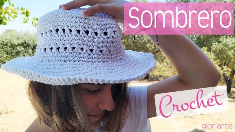 Sombrero de ganchillo blanco “White Cruise Crochet”