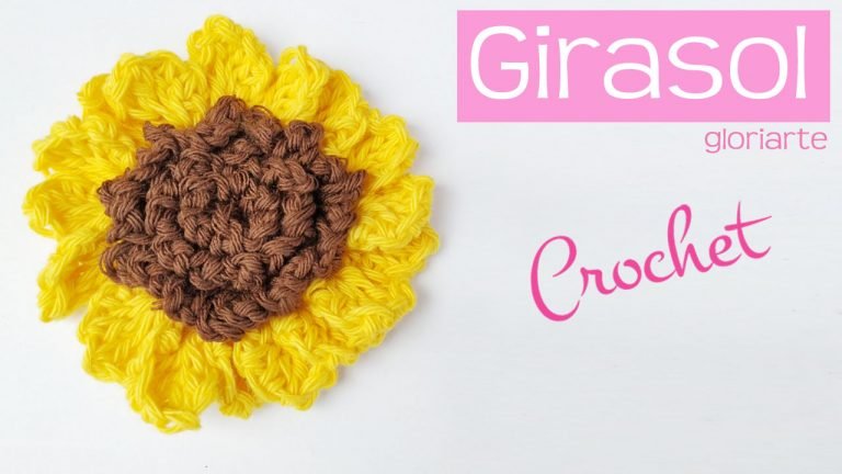 Flor Girasol crochet