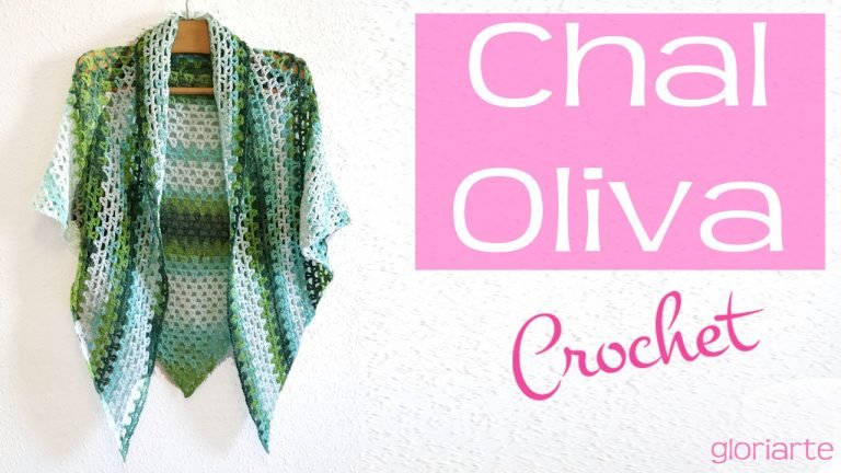 Chal Oliva Crochet, súper fácil y rápido