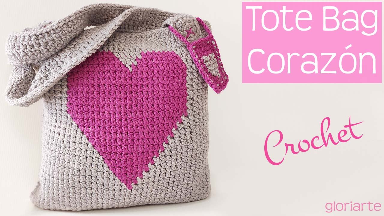 Tote Bag Corazón Crochet