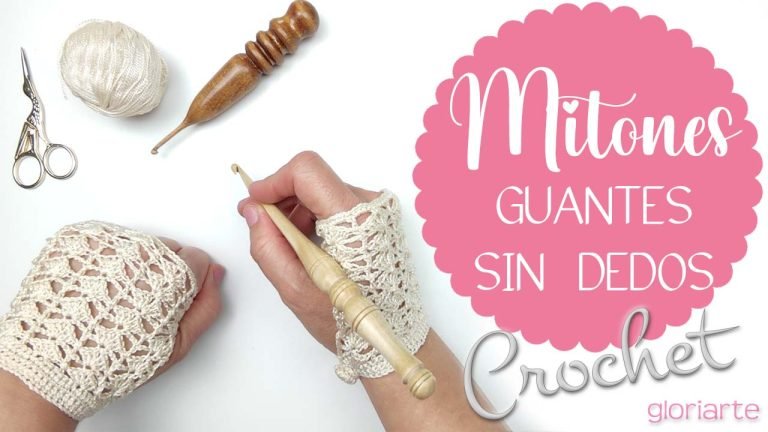 Mitones crochet María Becerra