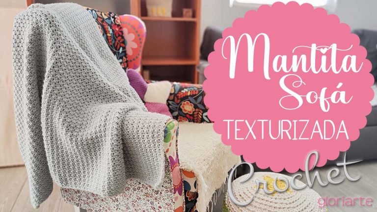 Manta texturizada esponjosa de Crochet