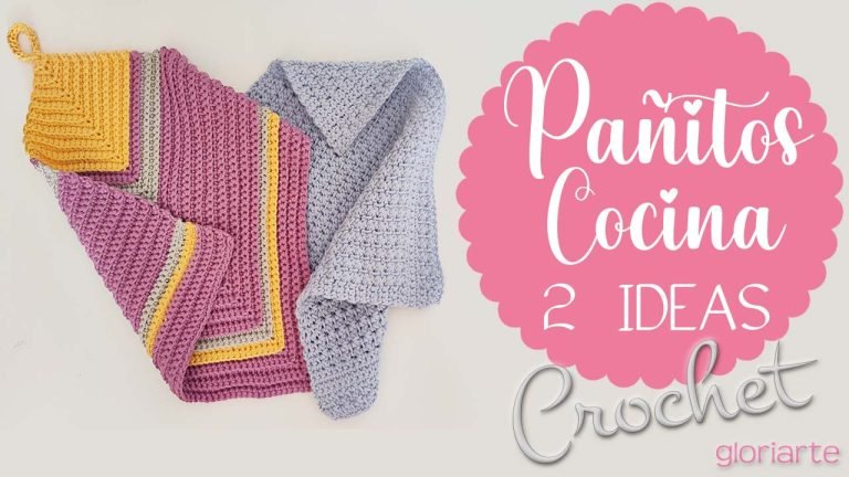 Pañitos de Cocina Crochet. 2 Ideas