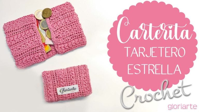 Carterita Tarjetero Monedero Estrella de Crochet