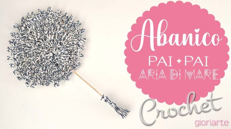 Abanico Pai Pai de Rafia Crochet Aria di Mare