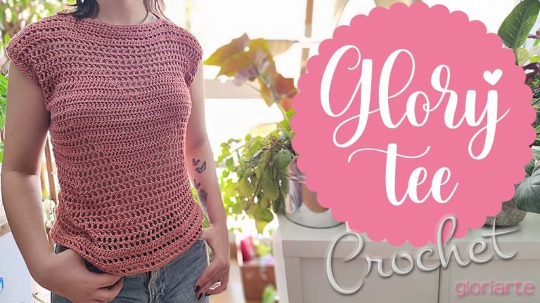 Gloria Tee Corazón de crochet