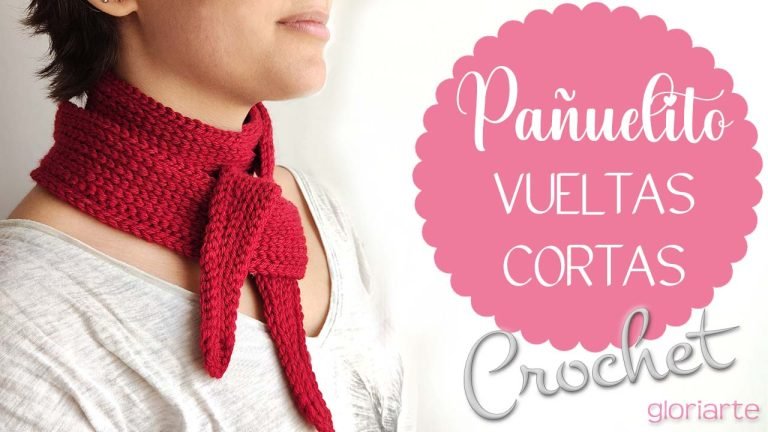 Pañuelito Crochet Vueltas Cortas